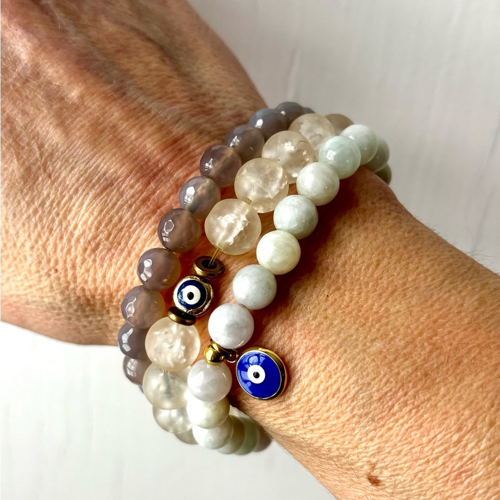 Mandala Evil Eye Beaded Bracelet Bundle Set